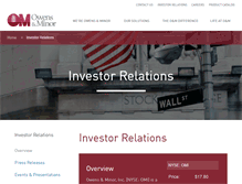 Tablet Screenshot of investors.owens-minor.com